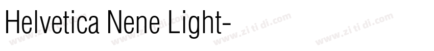 Helvetica Nene Light字体转换